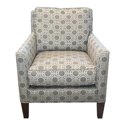 Grey Hickory White Fabric Chair