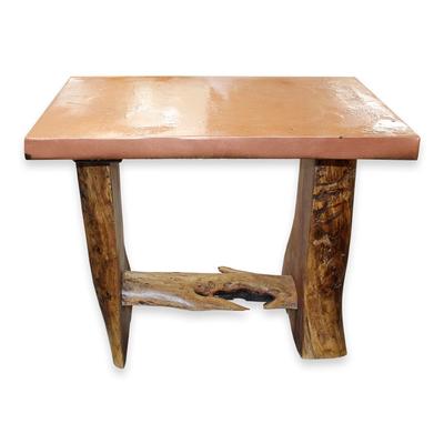Copper Top Live Edge Side Table