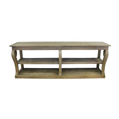 Restoration Hardware Console Table with Wide Open Shelving 