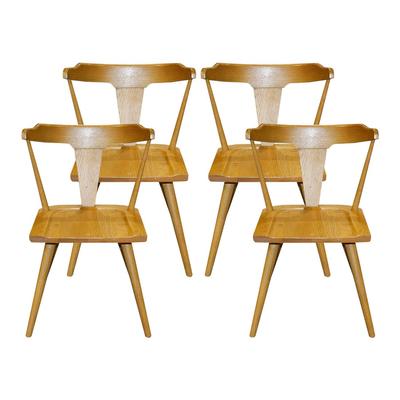 Set of 4 Mid Century Oak Dining Chairs