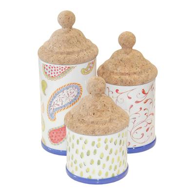 Mackenzie-Childs 3 Piece Carnaby Canisters