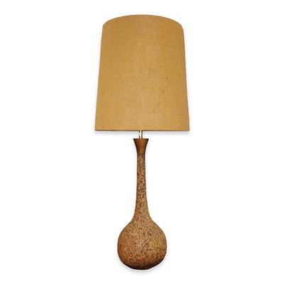 Vintage Cork Base Table Lamp 