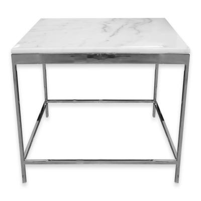 Mitchell Gold Vienna White Marble Side Table