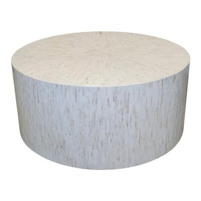 Z. Gallerie off White Mosaic Mother of Pearl Coffee Table