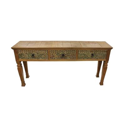  Tierra Del Lagarto 3 Drawer Wood Console Table  