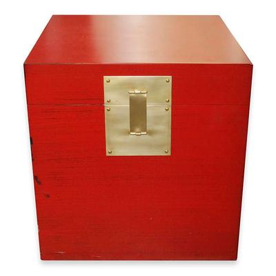 Red Chest with Gold Accents