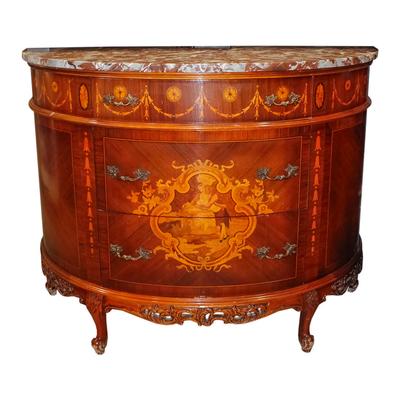 Halfmoon Ornate Victorian Occasional Table
