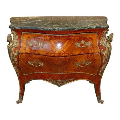 Marble Top Antique Victorian 2 Drawer Nightstand