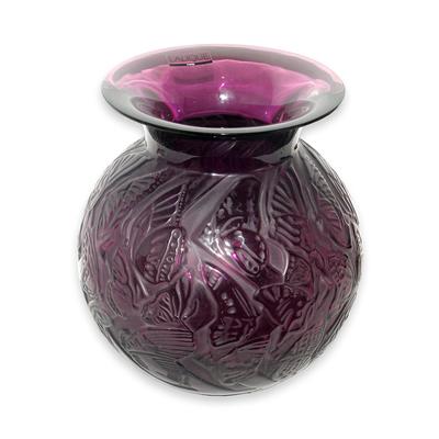 Lalique Vintage Purple Vase