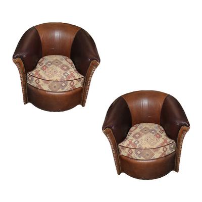 Pair of King Hickory Swivel Chairs