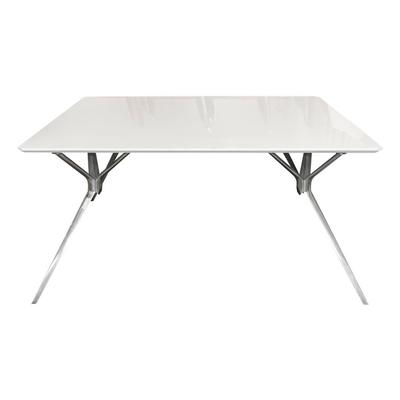 Large Square White Lacquer Table