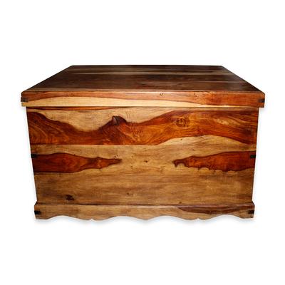 Large Wood Trunk Coffee Table