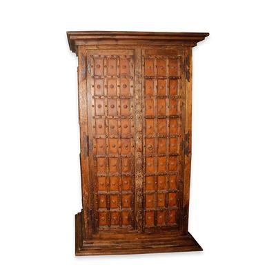 Large Rustic Wood Armoire 