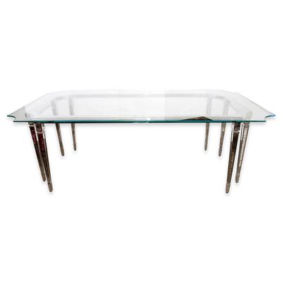 Contemporary Glass Top Dining Table 