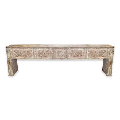 Wood Indonesian Artisan Console Table