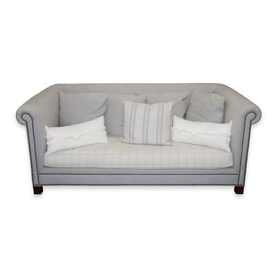 Custom Grey Chesterfield Sofa 