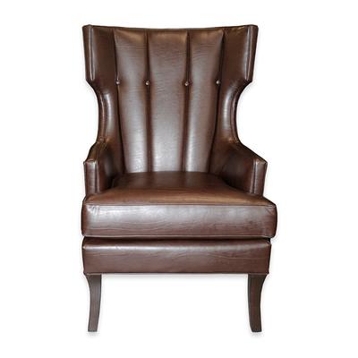  Kellex Wingback Accent Brown Chair 