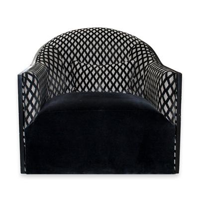 Custom Black Swivel Chair