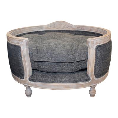 Oval Grey Dog Bed